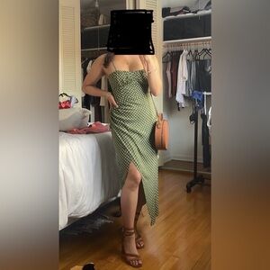 Zara green midi dress